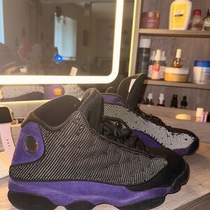 Jordan Retro Sneakers in Black and Purple